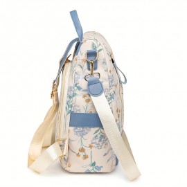 Women'S Floral Backpack | Casual Style | Anti-Theft Design | Large Capacity | Multi-Function with Adjustable Straps | Lightweight Synthetic | Zip Closure | Ideal for Work, & Travel, Backpack for