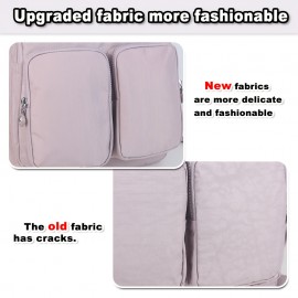 BO Women's Lightweight Nylon Backpack - Multi-Pocket School & Travel Backpack with /Korean Style, Adjustable Straps & Golden-Tone Hardware, Mustard-Yellow//Dark Grey, Durable Zipper Closure, Partition Storage for College,