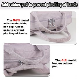 BO Women's Lightweight Nylon Backpack - Multi-Pocket School & Travel Backpack with /Korean Style, Adjustable Straps & Golden-Tone Hardware, Mustard-Yellow//Dark Grey, Durable Zipper Closure, Partition Storage for College,