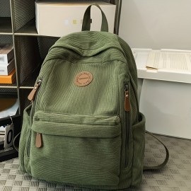 Perfect Lily Women's Large Capacity Backpack - Elegant Olive Green/Black/Tan/Gray/Beige/White, 15+ Laptop Compartment, Multiple Zippered Pockets, Adjustable Padded Shoulder Straps, Durable Corduroy Backpack for Work, School, Travel, Everyday Use - Stylish & Functional Gift for Women, Purse Backpack for Women, Backpack for High School, Quilted Backpack, Backpack for Women Laptop, Backpack for s