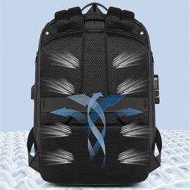 A Stylish Large-Capacity Travel Backpack with a Laptop Compartment, Multifunctional Computer Bag, Suitable for Commuting And Travel, Featuring Adjustable Straps, Ideal for Outdoor Business And Short Trips, Equipped with a Security Combination Lock, Initial Code Is 0-0-0.