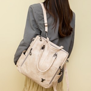 Women'S Retro Backpack - Vintage Crossbody with Detachable Strap, Golden-Tone Hardware & Zipper Closure, Multi-Color Options (/Red/)