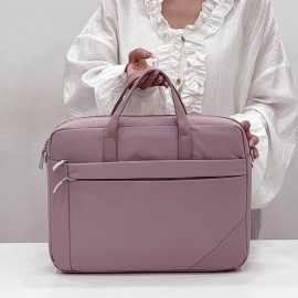 Unisex Business Laptop Bag with Shockproof Airbag, Lightweight Oxford Shoulder Crossbody Briefcase with Detachable Strap & Laptop Compartment, Zipper Closure, Polyester Lining for Office, Commute, Travel, Laptop Carrying Case, Commuter Bag, Sleek Design, Durable Zipper Closure