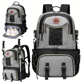 Unisex Casual Backpack with Separate Shoe Compartment, Large Capacity Premium Travel and Hiking Bag for 15-inch Laptop
