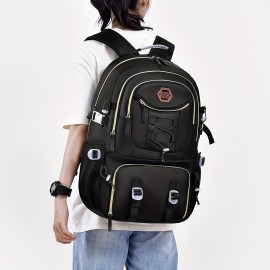Unisex Casual Backpack with Separate Shoe Compartment, Large Capacity Premium Travel and Hiking Bag for 15-inch Laptop