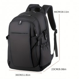 Large Capacity Laptop Backpack with Phone Charging Pocket - Durable Oxford Fabric, Adjustable Shoulder Straps, Multiple Compartments for Travel, Commute & Weekend Trips, Backpack for Travel, Commuter Bag, Modern Backpack, Secure Zipper Closure