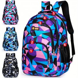 Stylish Multifunctional Travel Backpack for Men and Women, Large Capacity, Lightweight Commuter Student Bag with Tablet Compartment, Adjustable Shoulder Straps, Polyester Lining, Casual Convertible Design, Backpack for Travel