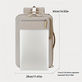 Expandable Laptop Backpack with Dry/Wet Separation, Multi-Layer Multi-Pocket Multi-Zipper Storage Travel Student Shoulder Bag, Large Capacity Laptop Compartment Handbag Multifunctional Crossbody Bag, Suitable for Business Trips, Vacations, etc