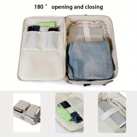 Expandable Laptop Backpack with Dry/Wet Separation, Multi-Layer Multi-Pocket Multi-Zipper Storage Travel Student Shoulder Bag, Large Capacity Laptop Compartment Handbag Multifunctional Crossbody Bag, Suitable for Business Trips, Vacations, etc