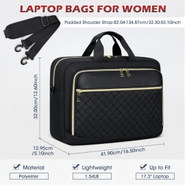 RAINSMORE Women's Tote Bag Laptop Bag 17.3 Inch Laptop Briefcase for Women Men Shoulder Messenger Bag Large Computer Bag for Business Office Work College, College Backpack, Unisex Design, Professional Briefcase, Reinforced Stitching, Spacious Laptop