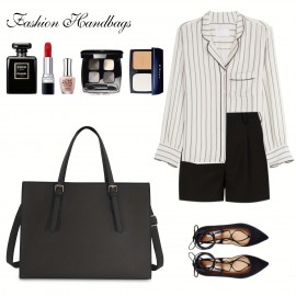 Laptop Bag For Women Waterproof Lightweight 15.6 Inch Computer Tote Bag Business Office Briefcase Large Capacity Handbag Shoulder Bag Professional Office Work Bag