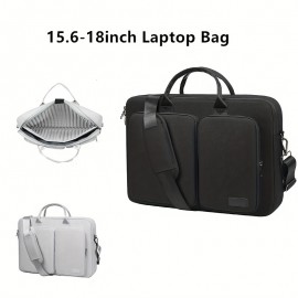 15.6/16/17/18 Inch Laptop Shoulder Bag - 360° Laptop with Adjustable Strap, Zipper Closure & Trolley Sleeve, Compatible with MacBook, HP, Dell, Lenovo, Alienware, Laptop Bags, Laptop Carrying Case, Laptop Case, Laptop Cover, Laptop Bags For Women