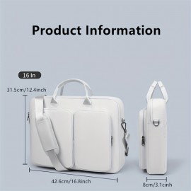 15.6/16/17/18 Inch Laptop Shoulder Bag - 360° Laptop with Adjustable Strap, Zipper Closure & Trolley Sleeve, Compatible with MacBook, HP, Dell, Lenovo, Alienware, Laptop Bags, Laptop Carrying Case, Laptop Case, Laptop Cover, Laptop Bags For Women