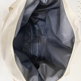 1pc Oxford Material Men'S Casual Shoulder Bag, Large Tote with Multiple Pockets, Street Style Crossbody Satchel for Students