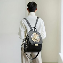 [Unisex Large Tote Bag] Retro Soft Synthetic Unisex Large Tote Bag - Lightweight & Spacious for Travel, Commuting, Gym, Shopping with Adjustable Strap and Zipper Closure