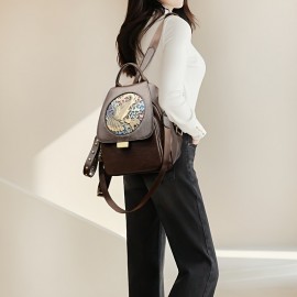 [Unisex Large Tote Bag] Retro Soft Synthetic Unisex Large Tote Bag - Lightweight & Spacious for Travel, Commuting, Gym, Shopping with Adjustable Strap and Zipper Closure