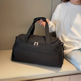 3pcs Handbag Set, New Quilted Fashion Three-Piece Set, Large Capacity Travel Bag Set, Outdoor Sports Tote Bag, Business Trip Luggage Organizer Bag, Separate Shoe Compartment, Makeup Bag, Handheld Fitness Bag Small Bag for Cosmetics and Toiletries