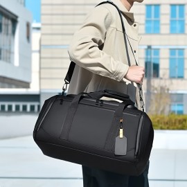 New Large Capacity Travel Tote Bag, Large Handbag, Men'S Handbag, Portable Overnight Luggage Bag, Unisex Sports Gym Bag, Sports and Outdoor Adventures - Casual Style, Hand Wash Only, Not Dry Clean, Large Capacity Duffel Bag, Duffel Bag For Men