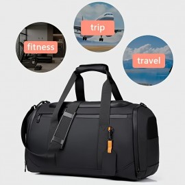 New Large Capacity Travel Tote Bag, Large Handbag, Men'S Handbag, Portable Overnight Luggage Bag, Unisex Sports Gym Bag, Sports and Outdoor Adventures - Casual Style, Hand Wash Only, Not Dry Clean, Large Capacity Duffel Bag, Duffel Bag For Men