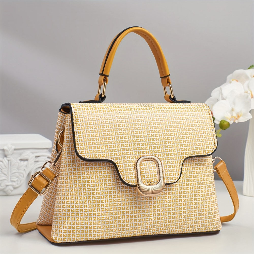 New Handbag, Flip-Top handbag Design, Detachable Shoulder Strap, Metal Hardware Decoration, Single Shoulder/ handbag