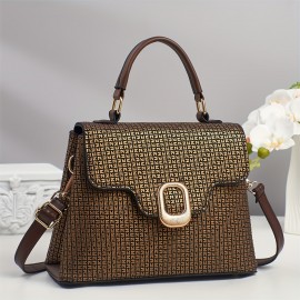 New Handbag, Flip-Top handbag Design, Detachable Shoulder Strap, Metal Hardware Decoration, Single Shoulder/ handbag