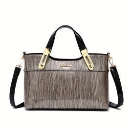 Women'S Luxury Crossbody Bag - Elegant Zipper Closure, Detachable Strap & Golden-Tone Hardware, Burgundy Red Handbag for Everyday, Office, Parties - Durable Painted Finish Women'S Purse, Crossbody Purse, Party Accessory, Sophisticated Accessory, Polyester Lined Interior, Evening Accessory, Vintage Style, Sturdy Construction, Shoulder Bag, Fashion Women