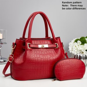 Women'S Handbag 2pcs Fashionable Stone Pattern Bag, Bridal Bag, First Choice for Gift, Universal for Four Seasons, Combination Bag, Wallet