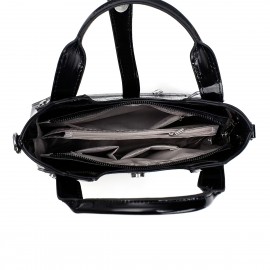 1pc Stylish White Crocodile-Textured Synthetic Handbag with Adjustable Strap, Double Compartments & Golden-Tone Hardware - Large Capacity Shoulder Bag for Women, Perfect for Daily Commute, Work, or Casual Outings, Crossbody Purse, Work Handbag, Modern Handbag, Zipper Closure