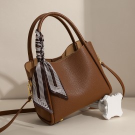 Women's Retro Tote Bag with Detachable Crossbody Strap - Elegant Bucket & Handbag, Golden-Tone Hardware, Closure, Golden-Tone Hardware, Beige//Black - Versatile Everyday & Formal Purse, Minimalist Square Design, Durable Lining, Multi-Functional Single-Shoulder Bag for Casual & Formal Events, Designer Bags for Women, Clutch Purse, Branded Bags for Women High Quality, Clutch Bags for Women Elegant, Handbags for Women Large Size