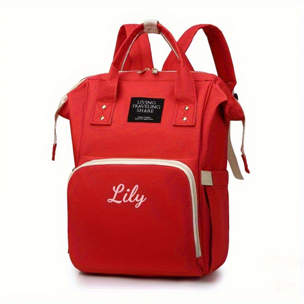 2pcs/1pc Stylish Color Block Backpack, Large Capacity Multifunctional Travel Shoulder Bag with Zipper and Multiple Compartments, Suitable for Daily Use, Travel, Commuting, Personalized Name Embroidery Available