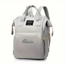 2pcs/1pc Stylish Color Block Backpack, Large Capacity Multifunctional Travel Shoulder Bag with Zipper and Multiple Compartments, Suitable for Daily Use, Travel, Commuting, Personalized Name Embroidery Available