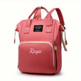 2pcs/1pc Stylish Color Block Backpack, Large Capacity Multifunctional Travel Shoulder Bag with Zipper and Multiple Compartments, Suitable for Daily Use, Travel, Commuting, Personalized Name Embroidery Available