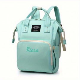 2pcs/1pc Stylish Color Block Backpack, Large Capacity Multifunctional Travel Shoulder Bag with Zipper and Multiple Compartments, Suitable for Daily Use, Travel, Commuting, Personalized Name Embroidery Available