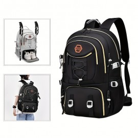 Unisex Casual Backpack with Separate Shoe Compartment, Large Capacity Premium Travel and Hiking Bag for 15-inch Laptop
