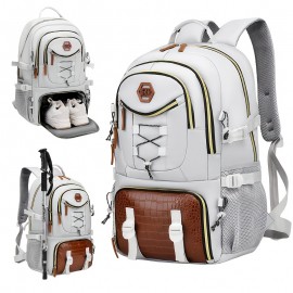 Unisex Casual Backpack with Separate Shoe Compartment, Large Capacity Premium Travel and Hiking Bag for 15-inch Laptop