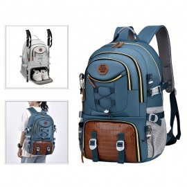 Unisex Casual Backpack with Separate Shoe Compartment, Large Capacity Premium Travel and Hiking Bag for 15-inch Laptop