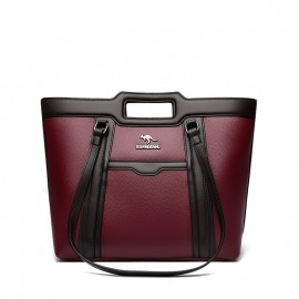 Large Capacity Wo 'S Handbag - Elegant Synthetic Handbag with Zipper Closure, Spacious Work Bag for Wo, Durable Everyday & Formal Use, Available In, Brown, Green, Coffee - Ogehuafee, Stylish Accessory, Professional Wo