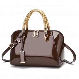 [Elegant Evening Clutch Purse] Golden-Tone Chain Strap & Zipper Closure, Women's Elegant Evening Clutch Purse - Large Capacity for Weddings, Parties, Formal Events - 7 Colors (Black Shown)