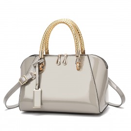 [Elegant Evening Clutch Purse] Golden-Tone Chain Strap & Zipper Closure, Women's Elegant Evening Clutch Purse - Large Capacity for Weddings, Parties, Formal Events - 7 Colors (Black Shown)