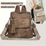 Women'S & Men'S Retro British Vintage Backpack - Large Capacity Multi-Pocket Travel Backpack with Detachable Strap, Golden-Tone Hardware & Zipper Closure, Durable Synthetic Material For Work, School, Travel - Unisex Fashion Backpack In, Brown