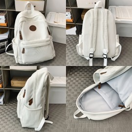 New Women'S Fashion Corduroy Backpack with Simple Color Block Design, Modern Trendy Double Shoulder Bag, Soft Fabric, Multi-Pocket Storage for Books, Notebooks, Phones, Wallets, Tablets, and Gifts, Perfect for Work, School, Shopping, Travel, and Camping, Casual Outings, Stylish and Functional for Everyday Use, Backpack for Women, Lightweight Backpack for Women, Backpack for High School, Convertible Backpack for Women, Backpack Handbags for Women, Backpack for Women High Quality