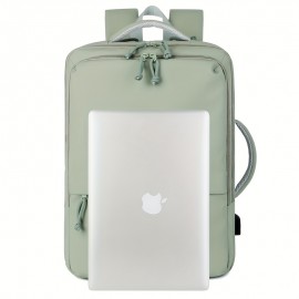 Women's Professional Laptop Backpack for 16-Inch Devices - Lightweight Synthetic Leather-like Backpack with Adjustable Shoulder Straps & Top Handle, Front Zipper Closure, Minimalist design in Mint Green, Dark Gray, Purple, Blue, Black, - Ideal for Work, School, Travel, Backpack for Travel, Office Essentials, Modern Aesthetic, Highquality Material, Device Carrier, Office Workers, School Bag, Sleek Design, Smooth Finish, Business Professionals