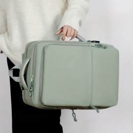 Women's Professional Laptop Backpack for 16-Inch Devices - Lightweight Synthetic Leather-like Backpack with Adjustable Shoulder Straps & Top Handle, Front Zipper Closure, Minimalist design in Mint Green, Dark Gray, Purple, Blue, Black, - Ideal for Work, School, Travel, Backpack for Travel, Office Essentials, Modern Aesthetic, Highquality Material, Device Carrier, Office Workers, School Bag, Sleek Design, Smooth Finish, Business Professionals