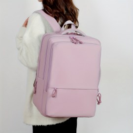 Women's Professional Laptop Backpack for 16-Inch Devices - Lightweight Synthetic Leather-like Backpack with Adjustable Shoulder Straps & Top Handle, Front Zipper Closure, Minimalist design in Mint Green, Dark Gray, Purple, Blue, Black, - Ideal for Work, School, Travel, Backpack for Travel, Office Essentials, Modern Aesthetic, Highquality Material, Device Carrier, Office Workers, School Bag, Sleek Design, Smooth Finish, Business Professionals