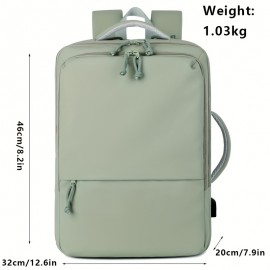 Women's Professional Laptop Backpack for 16-Inch Devices - Lightweight Synthetic Leather-like Backpack with Adjustable Shoulder Straps & Top Handle, Front Zipper Closure, Minimalist design in Mint Green, Dark Gray, Purple, Blue, Black, - Ideal for Work, School, Travel, Backpack for Travel, Office Essentials, Modern Aesthetic, Highquality Material, Device Carrier, Office Workers, School Bag, Sleek Design, Smooth Finish, Business Professionals