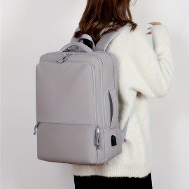 Women's Professional Laptop Backpack for 16-Inch Devices - Lightweight Synthetic Leather-like Backpack with Adjustable Shoulder Straps & Top Handle, Front Zipper Closure, Minimalist design in Mint Green, Dark Gray, Purple, Blue, Black, - Ideal for Work, School, Travel, Backpack for Travel, Office Essentials, Modern Aesthetic, Highquality Material, Device Carrier, Office Workers, School Bag, Sleek Design, Smooth Finish, Business Professionals