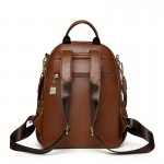 Women'S Stylish Brown Backpack - Lightweight, Large Capacity Travel Bag with Adjustable Straps, Multiple Compartments, and Zipper Closure, Casual Daypack | Sleek Backpack | Durable Zipper Closure