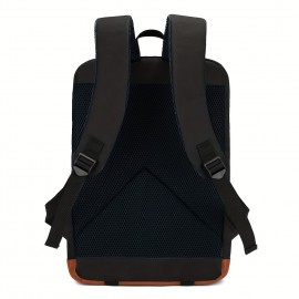 [Customizable Backpack] Lightweight Customizable Photo & Text Backpack | Oxford Fabric with Adjustable Straps, Black with Orange Accents, Machine Washable Personalized Gift, Ideal for Daily Commuting and Travel