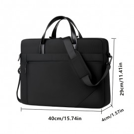 Unisex Business Laptop Bag with Shockproof Airbag, Lightweight Oxford Shoulder Crossbody Briefcase with Detachable Strap & Laptop Compartment, Zipper Closure, Polyester Lining for Office, Commute, Travel, Laptop Carrying Case, Commuter Bag, Sleek Design, Durable Zipper Closure
