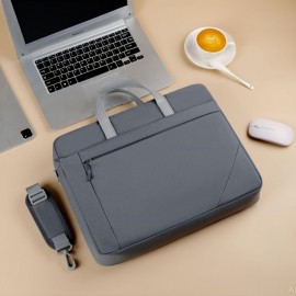 Unisex Business Laptop Bag with Shockproof Airbag, Lightweight Oxford Shoulder Crossbody Briefcase with Detachable Strap & Laptop Compartment, Zipper Closure, Polyester Lining for Office, Commute, Travel, Laptop Carrying Case, Commuter Bag, Sleek Design, Durable Zipper Closure